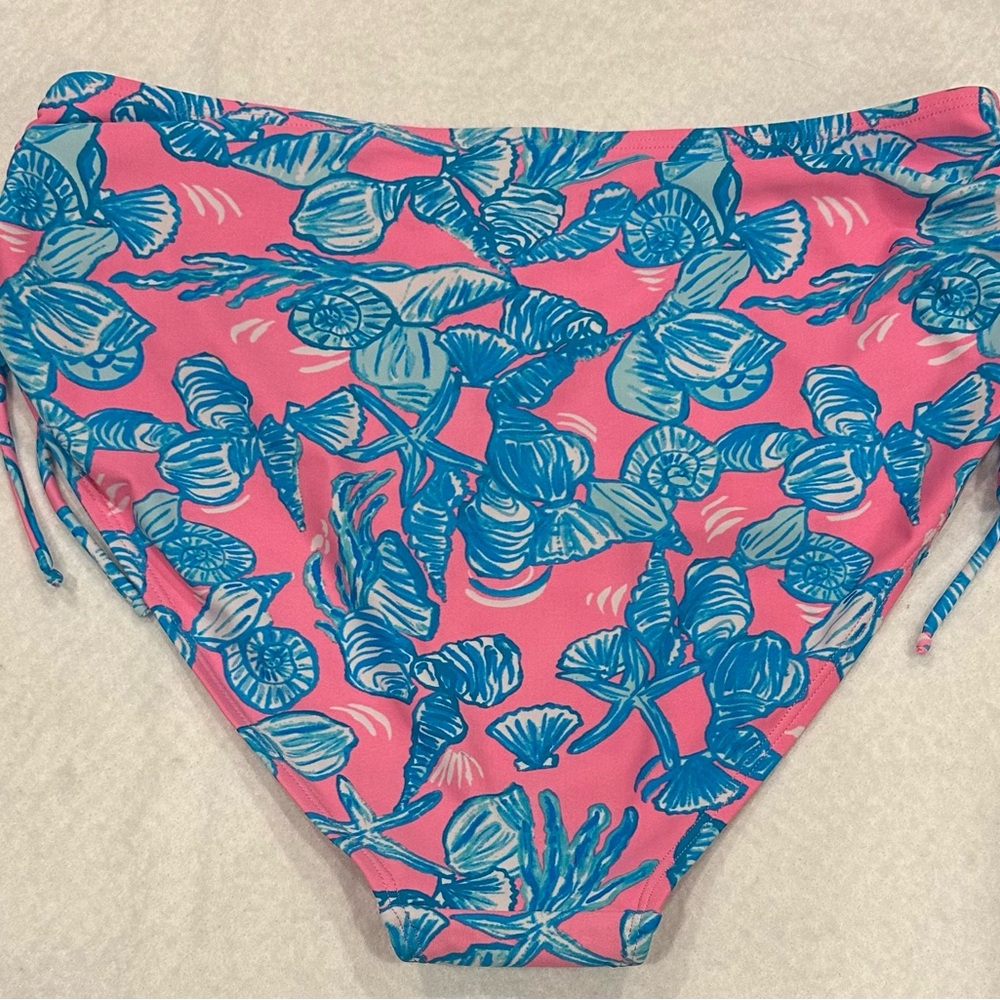 Stella Parker Pink & Blue Shell-Print 2- Piece - Picture 3 of 5